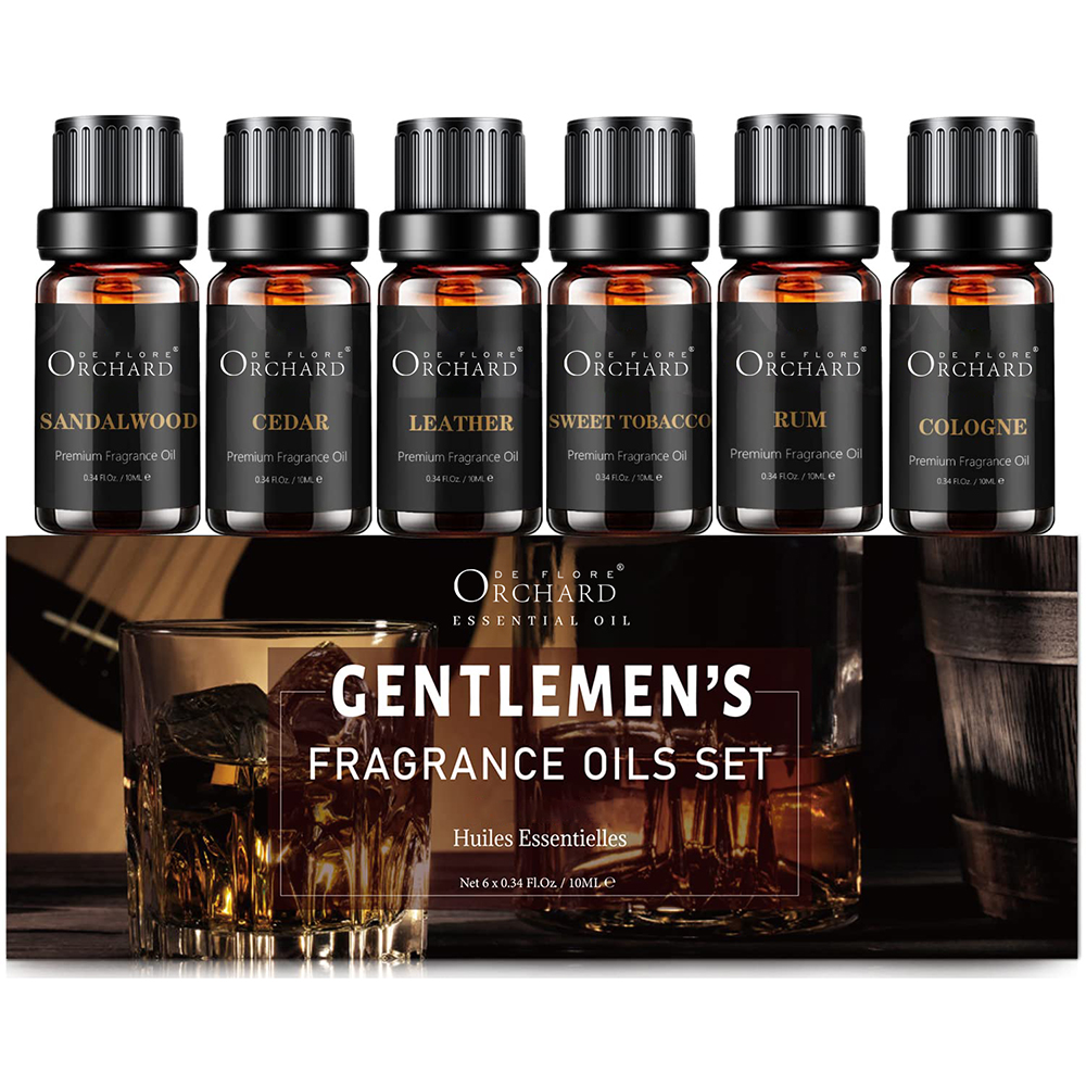 Men Scents Fragrance Oil Aromatherapy Essential Oils Kit for Diffuser