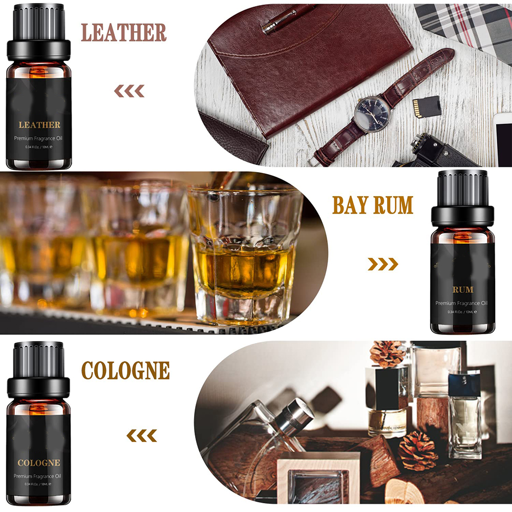 Men Scents Fragrance Oil Aromatherapy Essential Oils Kit for Diffuser