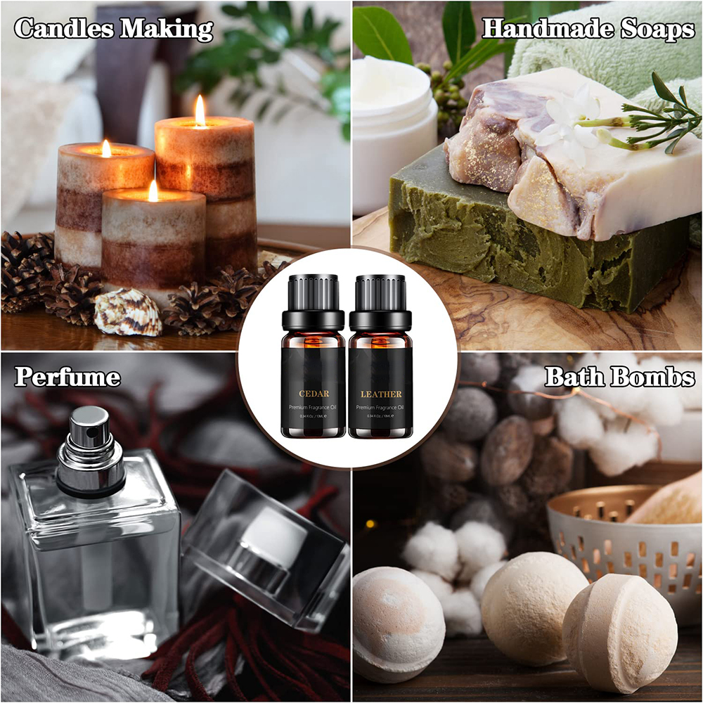 Men Scents Fragrance Oil Aromatherapy Essential Oils Kit for Diffuser