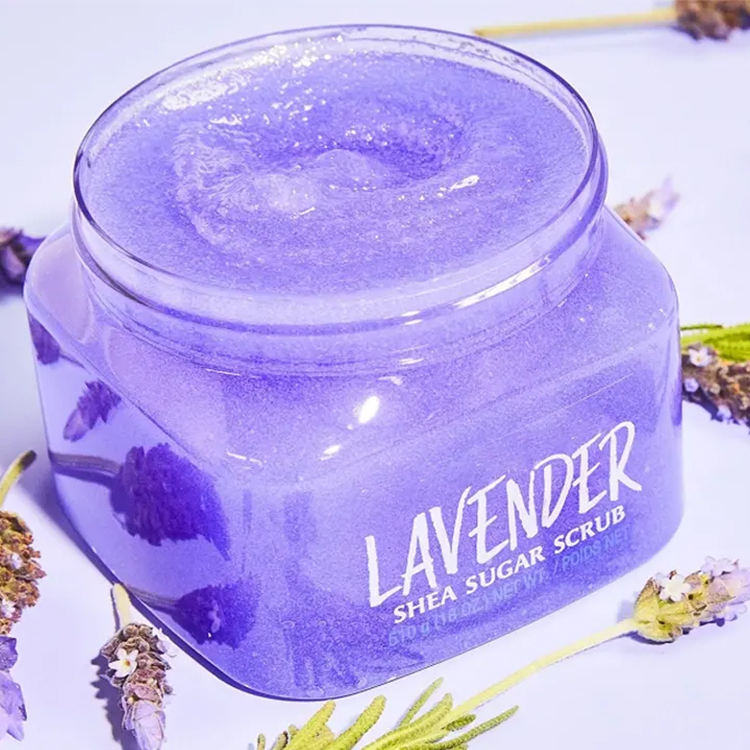 Organic Deeply Exfolianting Whitening Moisturizing Lavender Sugar Scrub